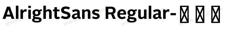 AlrightSans Regular字体转换